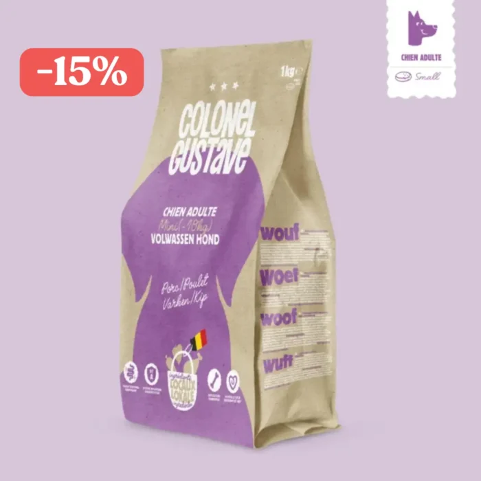 Croquettes Petit Chien - Porc/poulet - Colonel Gustave